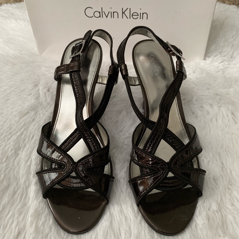 Calvin Klein Size 9 Wedge Sandals - Picture 1 of 5